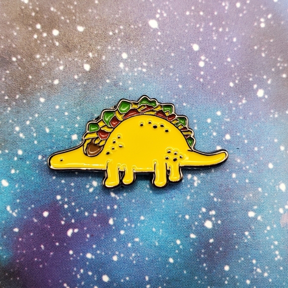 None Jewelry - Tacosarus Enamel Pin